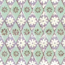 Geometric Stamped Floral Tiles Italian Paper ~ Tassotti